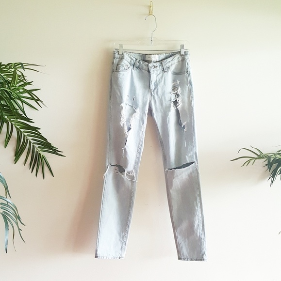 IRO Jeans Keazan Garcon Distressed Light Wash Jeans - Picture 1 of 7